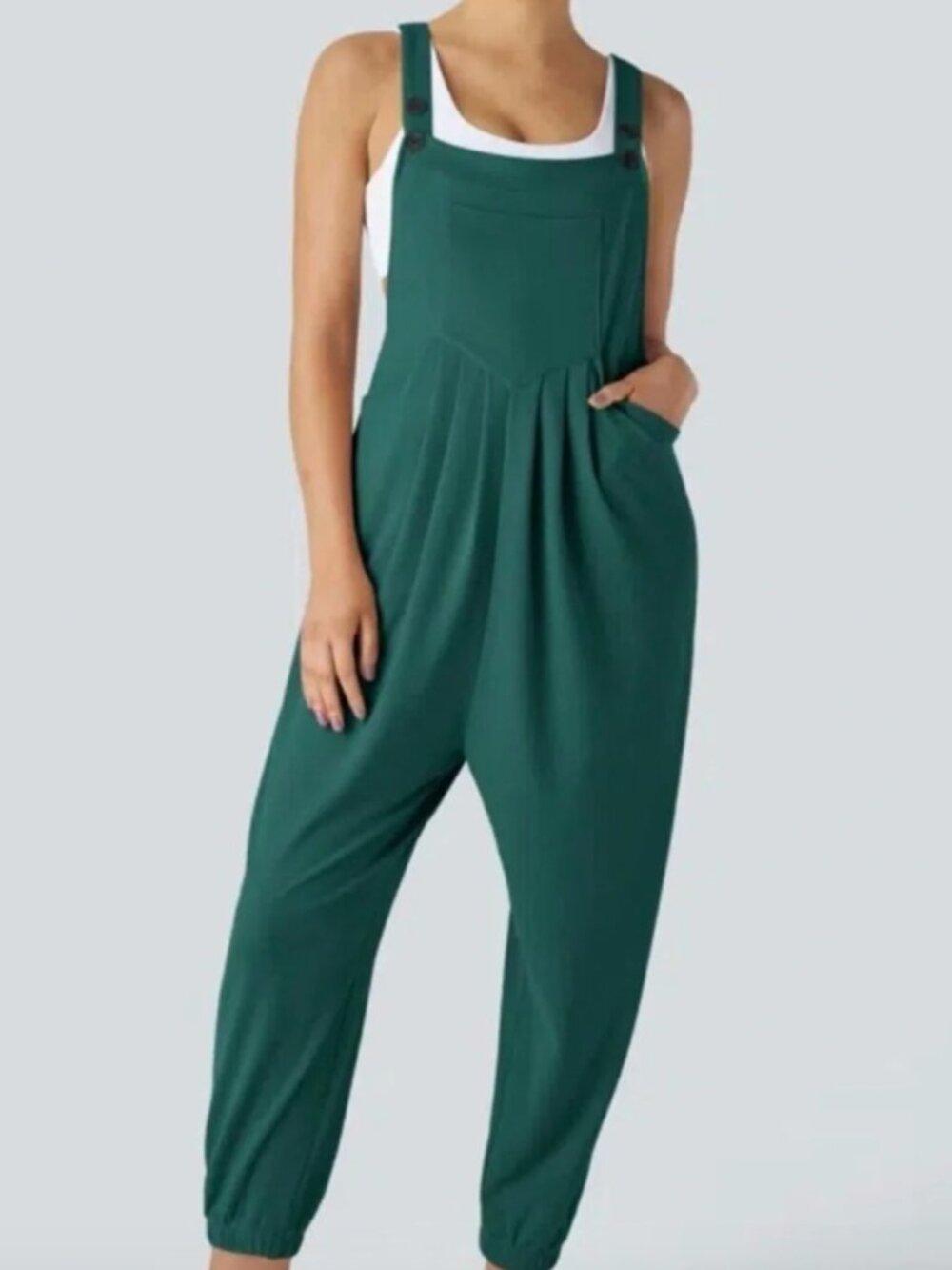 Halara Green Overalls Jogger With Pockets Size S Small
